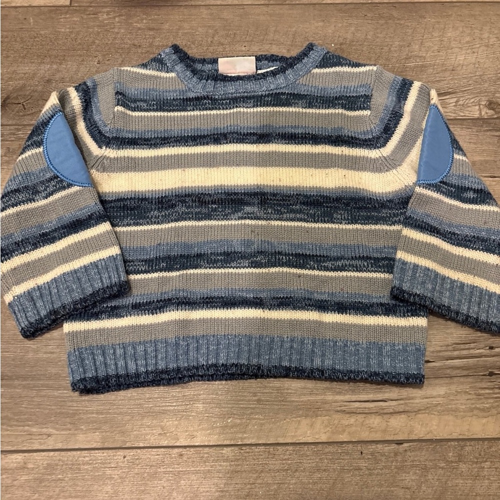 Striped Blue and Cream Sweater